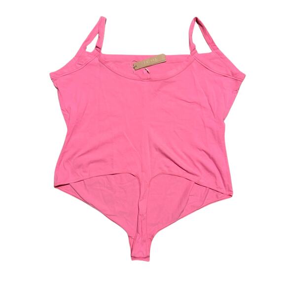 SKIMS Cotton Jersey Scoop Neck Bodysuit 4X — Sugar Pink NWT - Picture 2 of 5